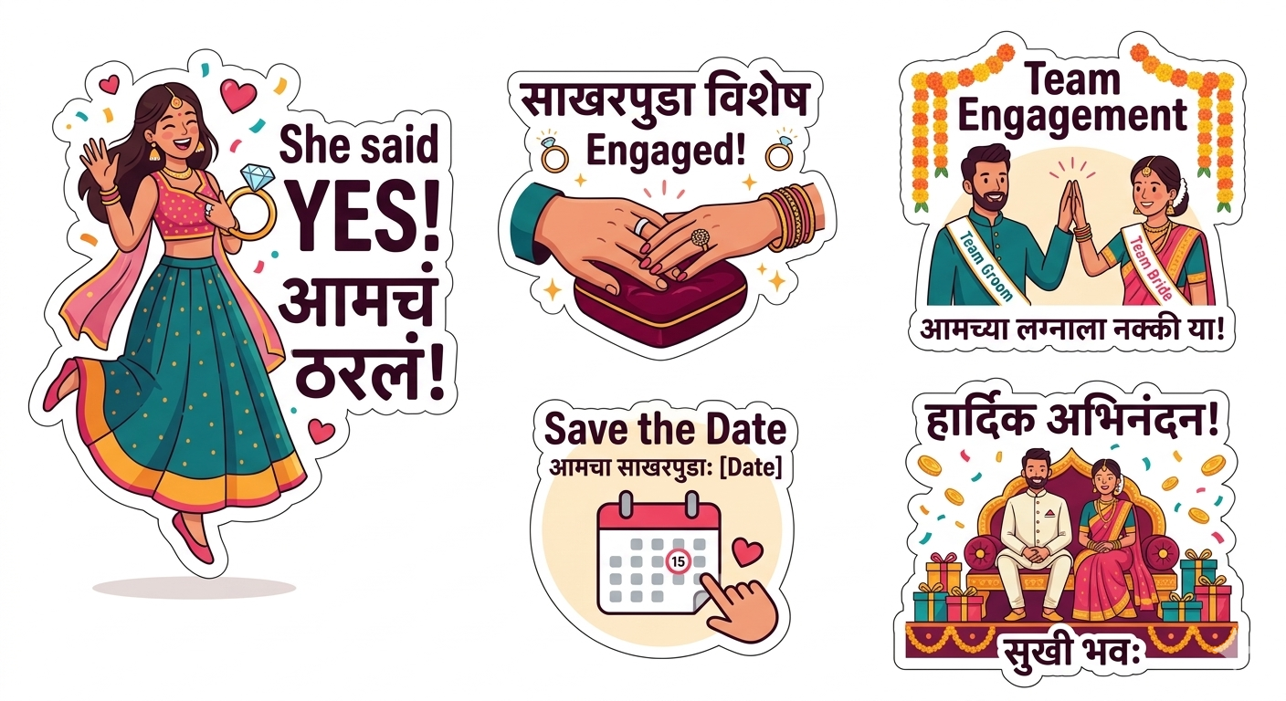Engagement Ceremony Stickers