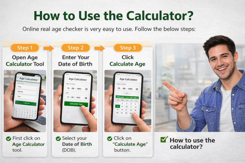 age calculator age caluclator tool use for student, employee
