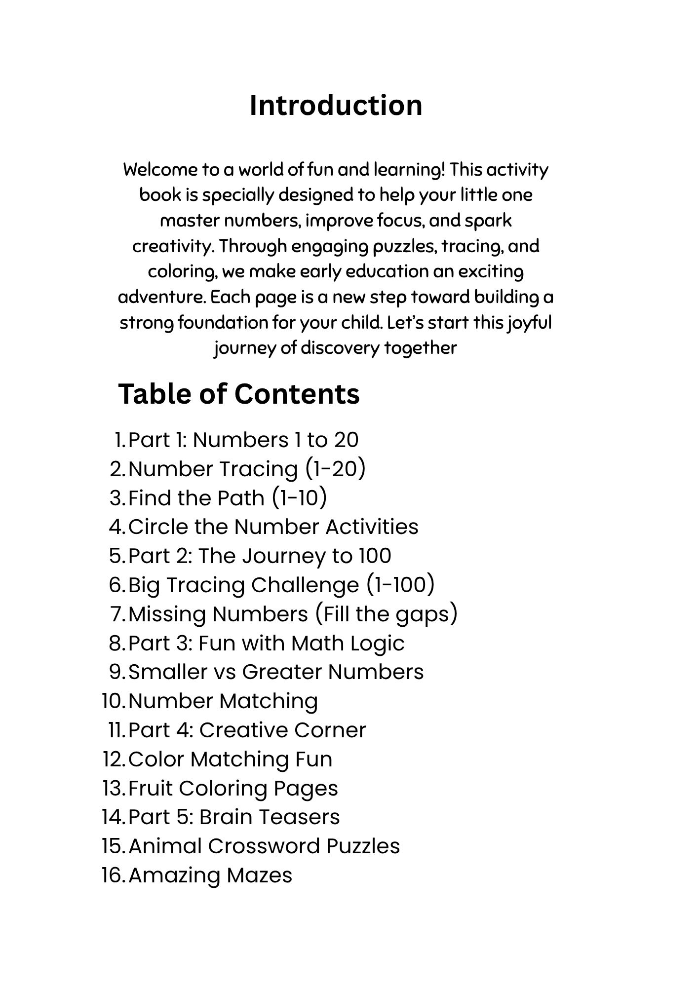 Kids Math Activity eBook